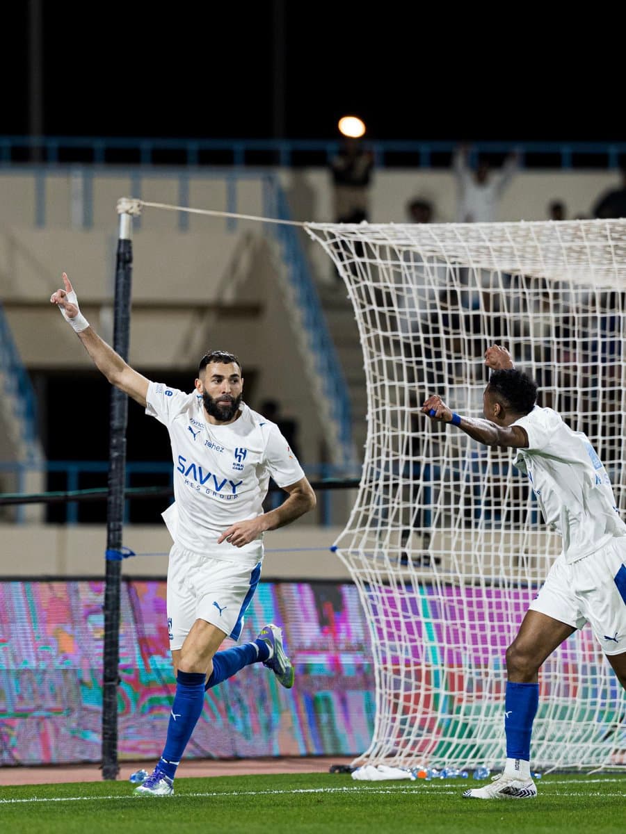 Benzema célébrant avec Al-Hilal — NEEDSPORT.